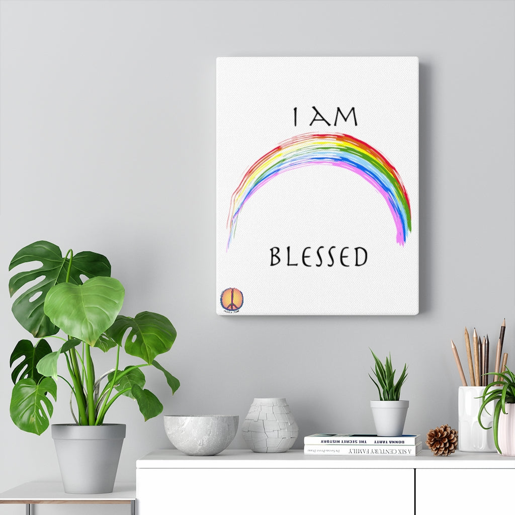 Rainbow Affirmation Collection Canvas - I am Blessed